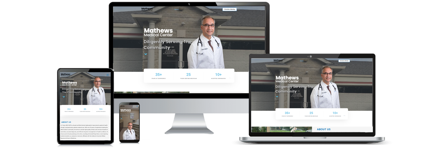 mathews medical center mockup